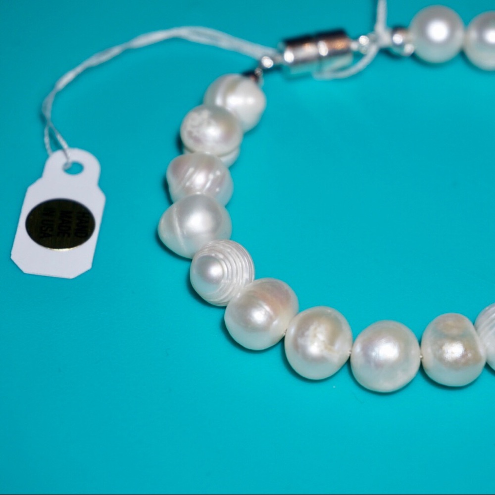 7.5 inch Handmade Freshwater Pearl Bracelet - Picture 2 of 5